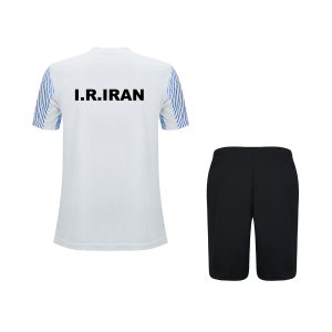 ست تیشرت و شورت کشتی رنگ سفید | طرح اتحادیه جهانی کشتی (UWW) tsh22s7