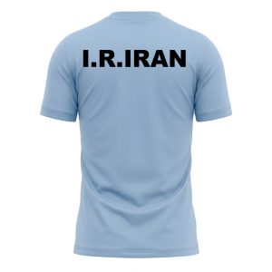ست تیشرت و شورت تیم ملی کشتی طرح بانک شهر-رنگ آبی آسمانی کد365